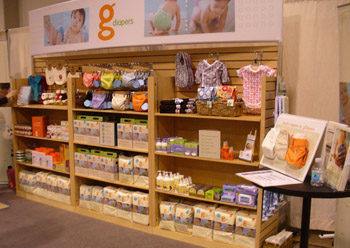 gDiapers booth fabricated by Interpretive Exhibits